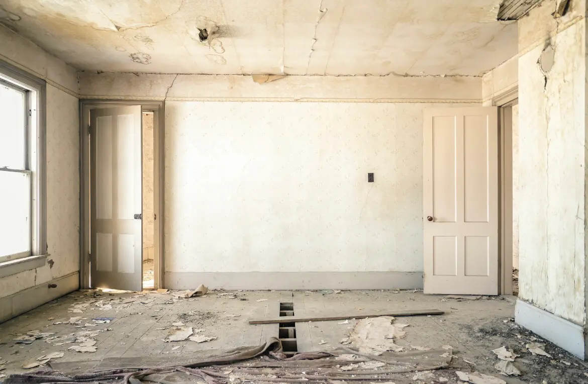 Waste disposal crew managing a cleanout project in North Branch